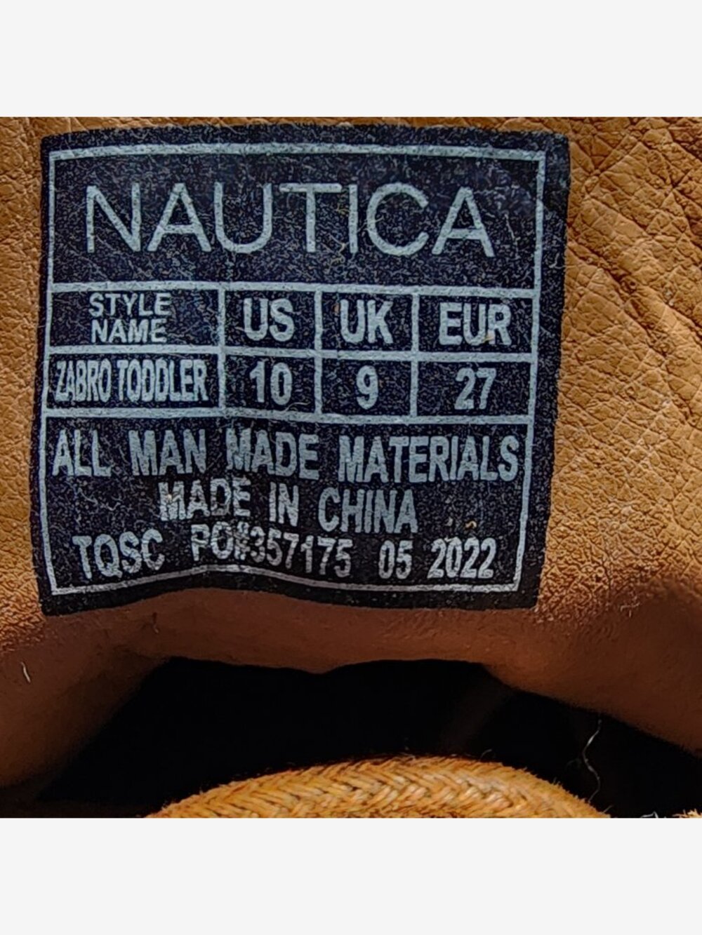 Tan Lace-Up Nautica Ankle Boots | Kid's 10 - Picture 10 of 15